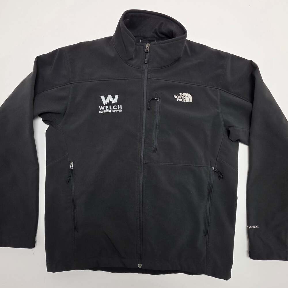 North Face Apex Bionic Softshell Jacket Men's Large Black Welch Equipment Logo